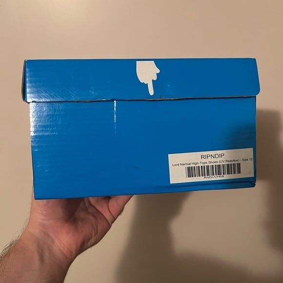 NIB RIPNDIP Lord Nermal High tops Shoes Change Color in Sunlight UV Reactive - Picture 6 of 9